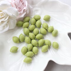 Подвеска бусина Лайм, пластик, 13*9 мм, П1134