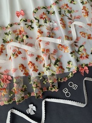 Вышивка на сетке летний сад 22 см