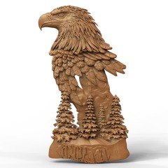 Силиконовый молд № 368 Орел на скале левый