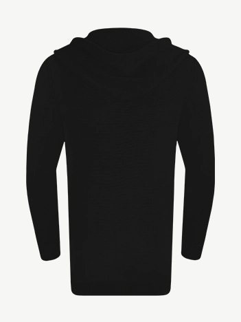 Кардиган с капюшоном из мягкой шерсти