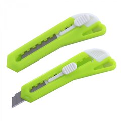 
          Нож канцелярский Alingar, 9 мм, с механической фиксацией лезвия, цветной пластик. корпус, ассорти неон, блистер