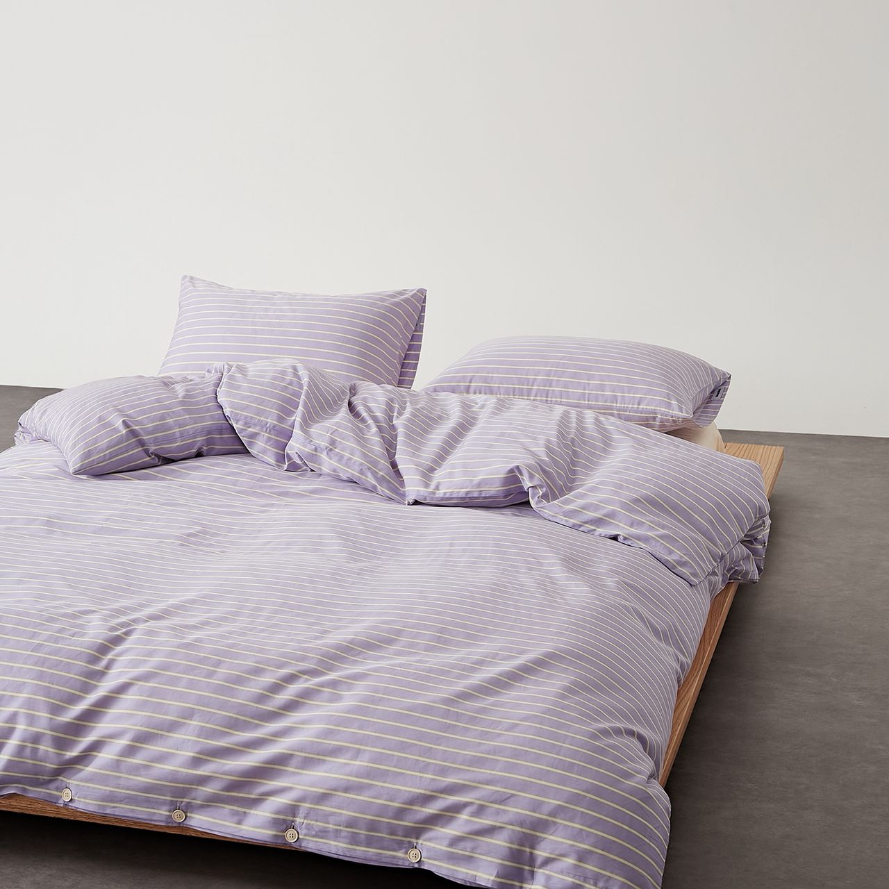 КПБ Египетский хлопок полоска Сиреневый