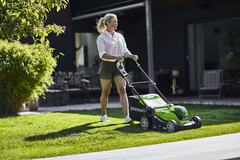 Газонокосилка Greenworks G24X2LM41K2 2×24V (41 см) аккумуляторная, с 2×АКБ 4 А/ч и двойным ЗУ