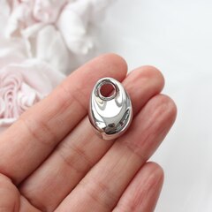 Подвеска с Капля, 25*18 мм, родий, П1006