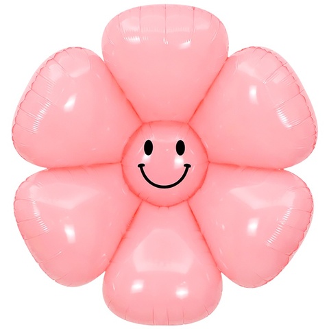 К Фигура, Цветок, Ромашка Смайл, Розовый, 43''/109 см, 1 шт.