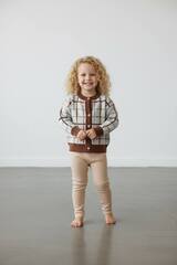 7910-332 Кардиган вязаный (клетка)