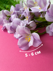 Подснежники искусственные, нежно-сиреневые, 6 веток, 30 см, набор 2 букета.