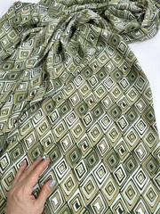 Вискоза штапель Зеленый ромб