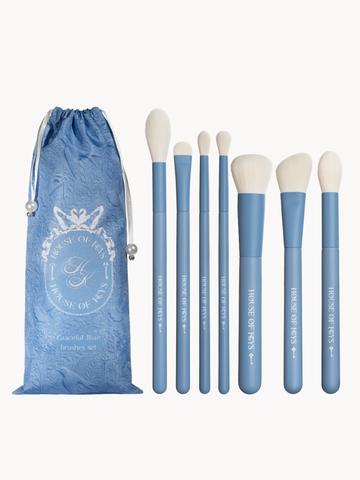 Набор из 7 кистей для макияжа GRACEFUL BLUE