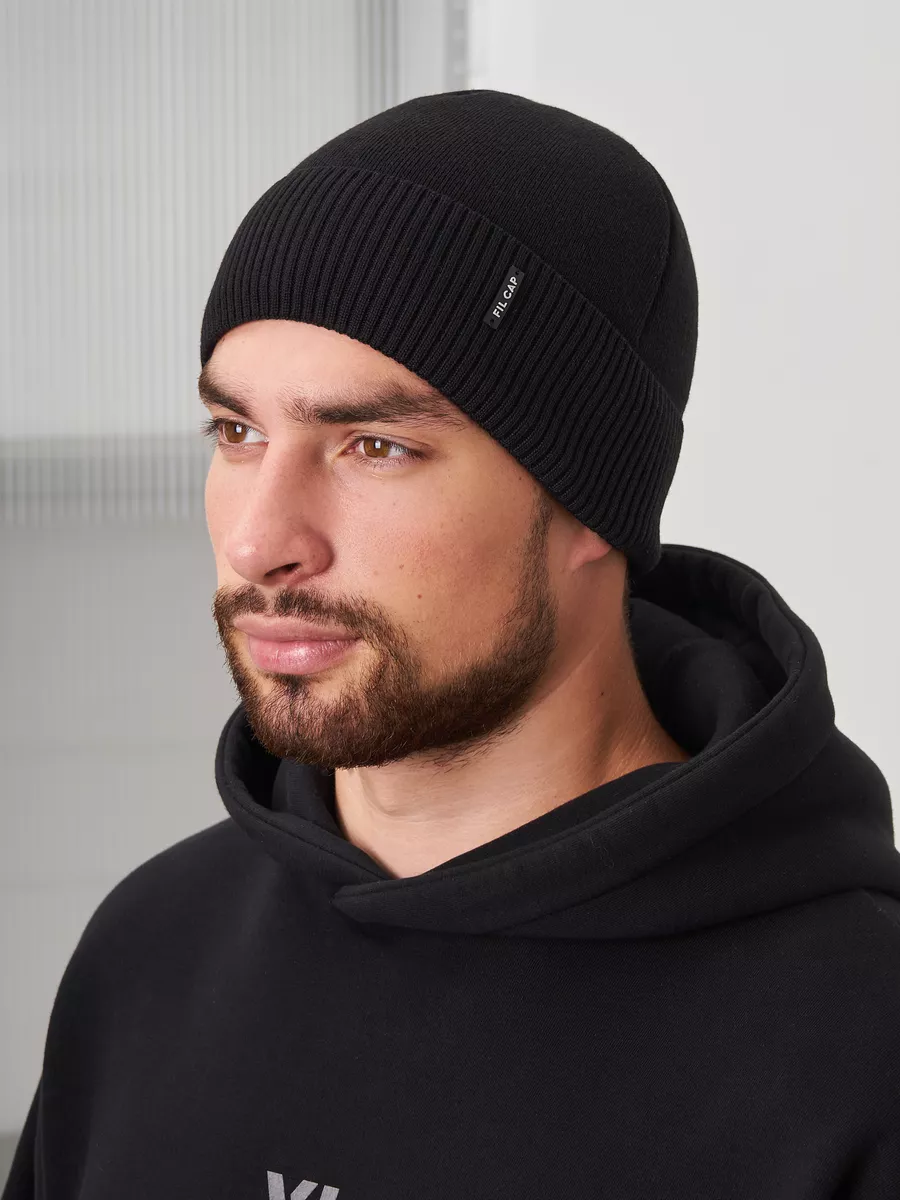 Шапка бини зимняя весенняя с флисом