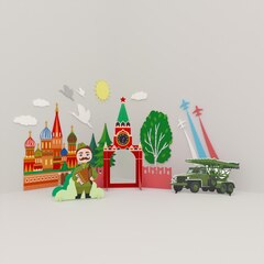 Театральная декорация к 9 мая "Парад на Красной площади"