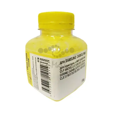 Тонер желтый Samsung SAMSUNG C430/480, CLP360/325 yellow 55 г/фл. Silver ATM