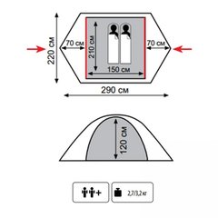 Палатка Tramp Lite Tourist 2 (зеленый) - 2