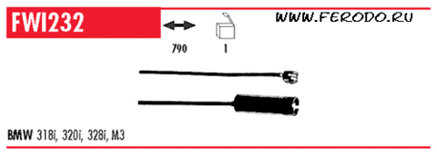 FWI232 Датчик износа тормозной колодки