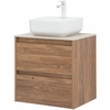 Aquanet 287879 Компл.2 - Тумба Nova Lite 60 2 ящ. цв. дуб шоколадный (287879)