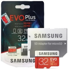 Карта памяти Samsung EVO Plus microSD 32 ГБ Class 10 до 95MB/s + SD adapter