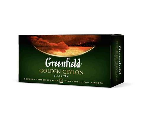 Чай черный в пакетиках из фольги Greenfield Golden Ceylon, 25 пак/уп