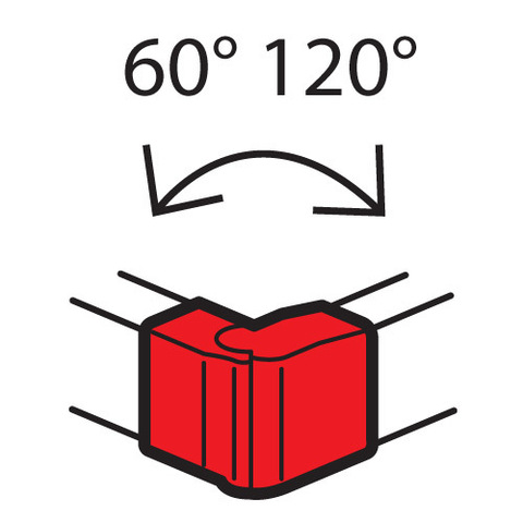 Кабель-канал 130x50 Внешний изменяемый угол, от 60° до 120°. Цвет Белый. Legrand Metra (Легранд Метра). 638042