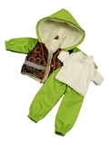 Комплект лыжный - Зеленый. Одежда для кукол, пупсов и мягких игрушек.