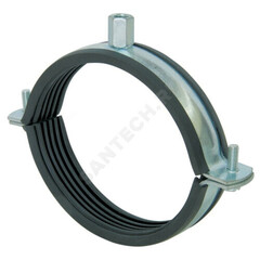 Хомут крепежный сталь оц с резиновой прокладкой Дн 32-35 (1") М8 б/к Россия
