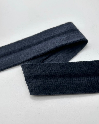Тесьма для окантовки из бархата, цвет: тёмно-синий, ширина 25мм