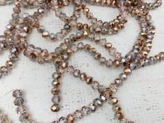 Бусины граненые Рондель, d 8 мм, 1 уп=10 нитей, 1 нить 40 см, коричневый