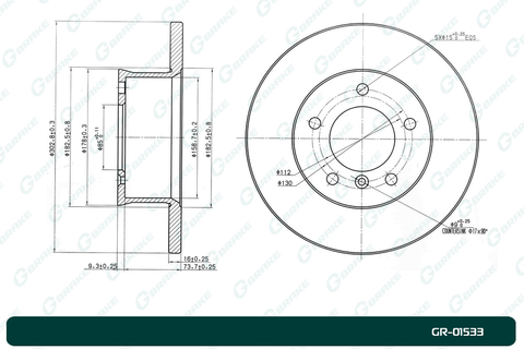 Диск тормозной G-brake  GR-01533