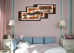 Модульная картина "Деревья в горах"