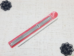 Спицы вязальные 5-ти предметные металл пустотелый, d 3 мм