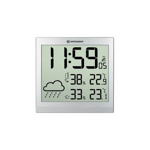 Метеостанция Bresser ClimaTemp JC LCD настенные часы, белая