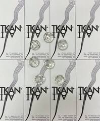 Пуговица пластиковая двухпрокольная (Пластик, Прозрачно-зеленый, 19)