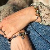 Бусина "Круглый граненный тигровый глаз желтый"