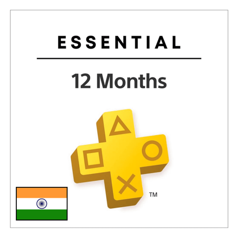 Playstation Store Индия (INR): 12-месячная подписка PlayStation Plus Essential [Цифровой код доступа]