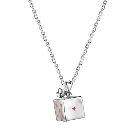 SRN Подвеска Dice red hearts