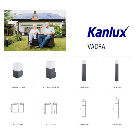 Садово-парковый светильник Kanlux VADRA 50 E27 11W антрацит