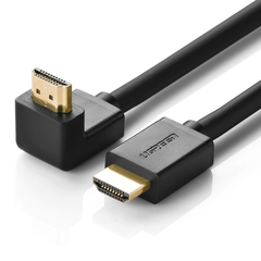 Кабель UGREEN HDMI Cable Right Angle 90 Degree, 1м HD103, черный