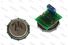 Кнопка (кнопочный модуль) ВКЛ13А-7-4П "24 этаж", круглая, с кодом Брайля