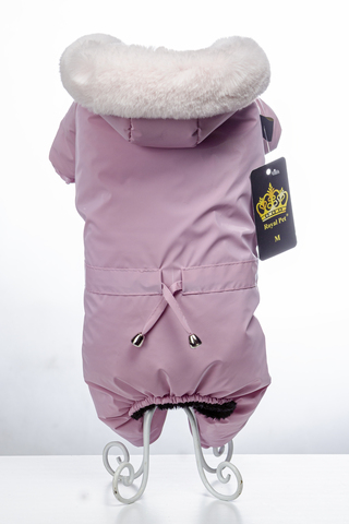 Royal Dog зимний костюм на девочку Розовый перламутр XL