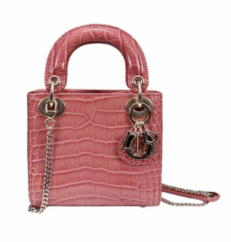 Сумка Dior Lady Dior, модель мини-формата розовый