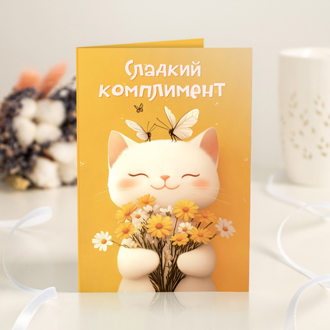 Открытка 4 шоколадки 