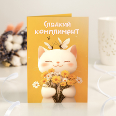 Открытка 4 шоколадки 
