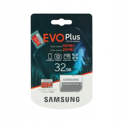 Карта памяти Samsung EVO Plus microSD 32 ГБ Class 10 до 95MB/s + SD adapter