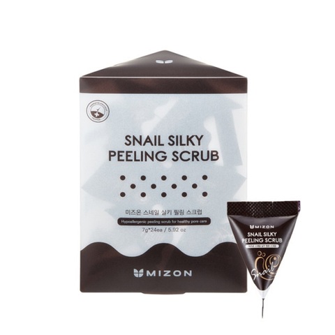 Mizon Snail Silky Peeling Scrub пилинг-скраб с муцином улитки