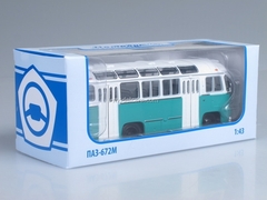 PAZ-672M white-green Soviet Bus (SOVA) 1:43