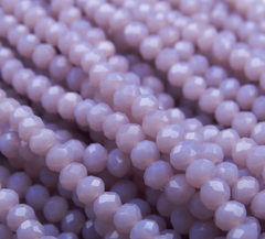 БН022НН23 Хрустальные бусины "рондель", цвет: пастельный фиолетовый непр., 2х3 мм, 95-100 шт.