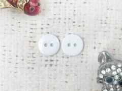 Пуговицы, d 1,1 см, 2 прокола, молочный