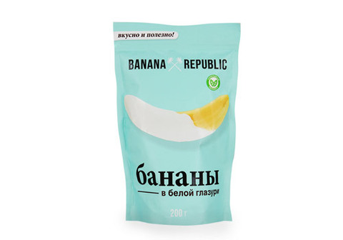 Банан сушеный в белой глазури Banana Republic, 200г