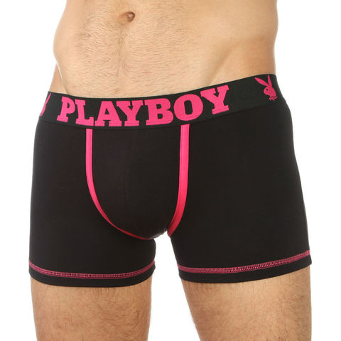 Мужские трусы боксеры PLAYBOY Black Pink 22820