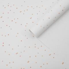Упаковочная бумага глянцевая, «Звездочки», Белый, 0,7*1 м, 5 листов