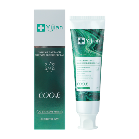 Yijian YIJIAN Охлаждающая зубная паста на зеленый чай и мяты(120g)